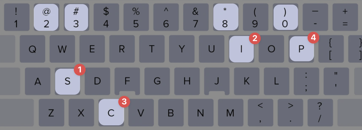 keyboard layout 2830